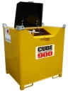 bunded fuel cube with a yellow paint finish