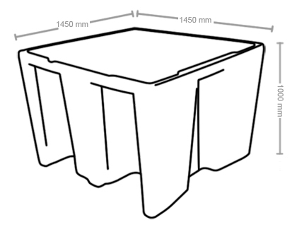 EN7000 IBC spill pallet dimensions