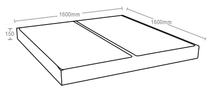 EN7032 4 drum bunded workfloor dimensions